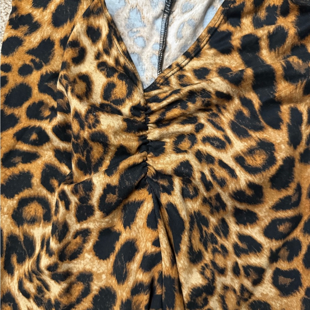 Leopard Print Halter Jumpsuit - Picture 3 of 4